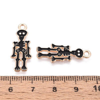 Skeleton Black Gold Charm