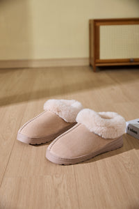 Faux Fur Platform Slippers
