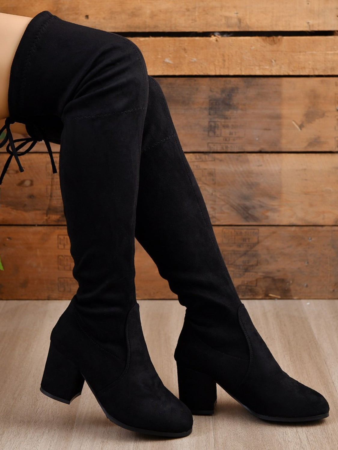 Round Block Heel Boots