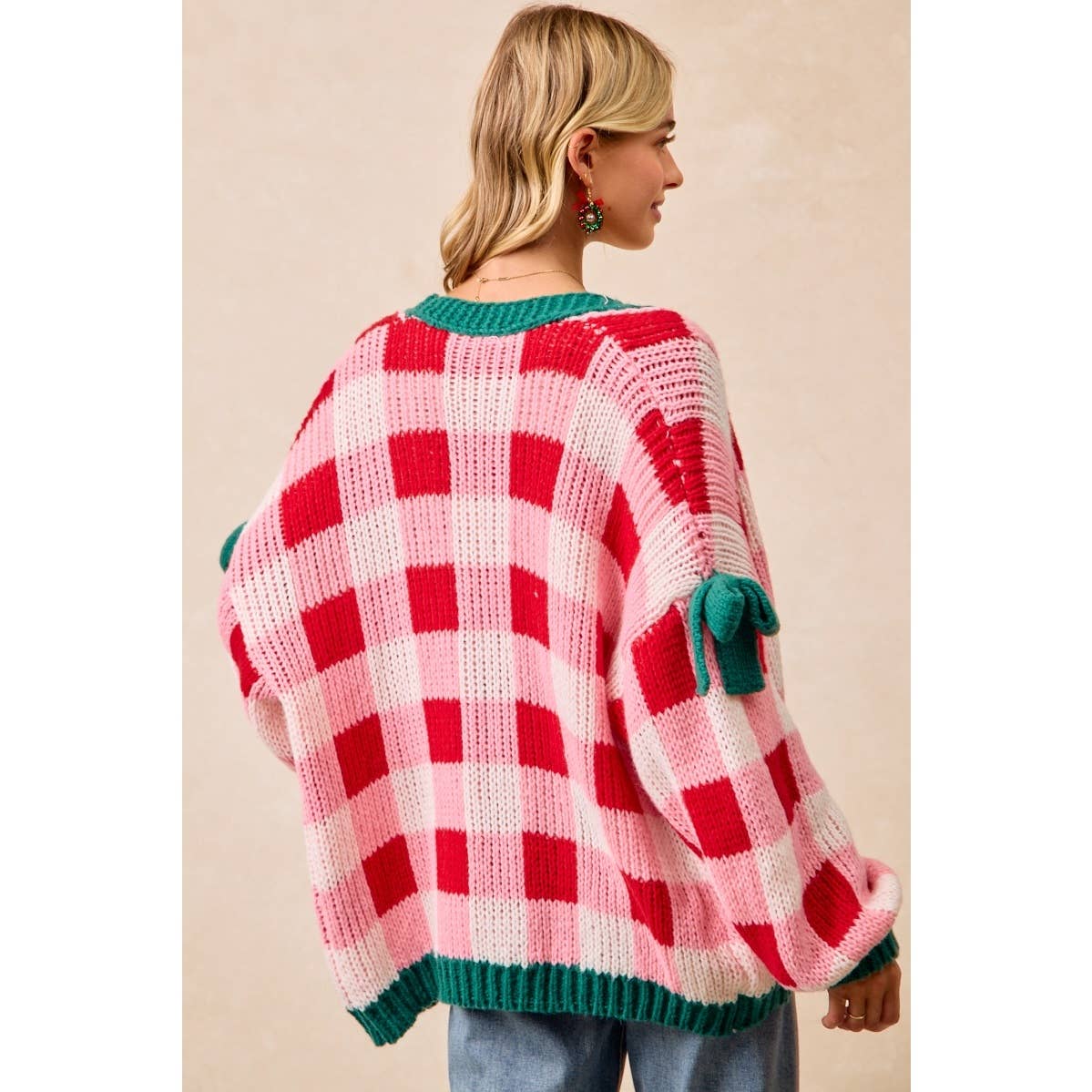 PRE-ORDER Christmas Cardigan Checkerboard