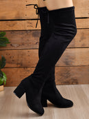 Round Block Heel Boots