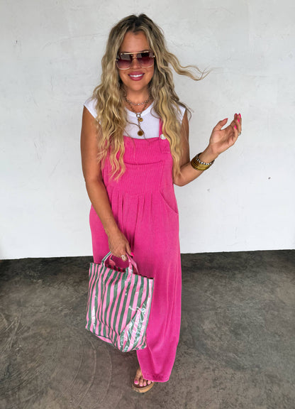 Spring Karli Boho Overalls With Pockets Adjustable Straps