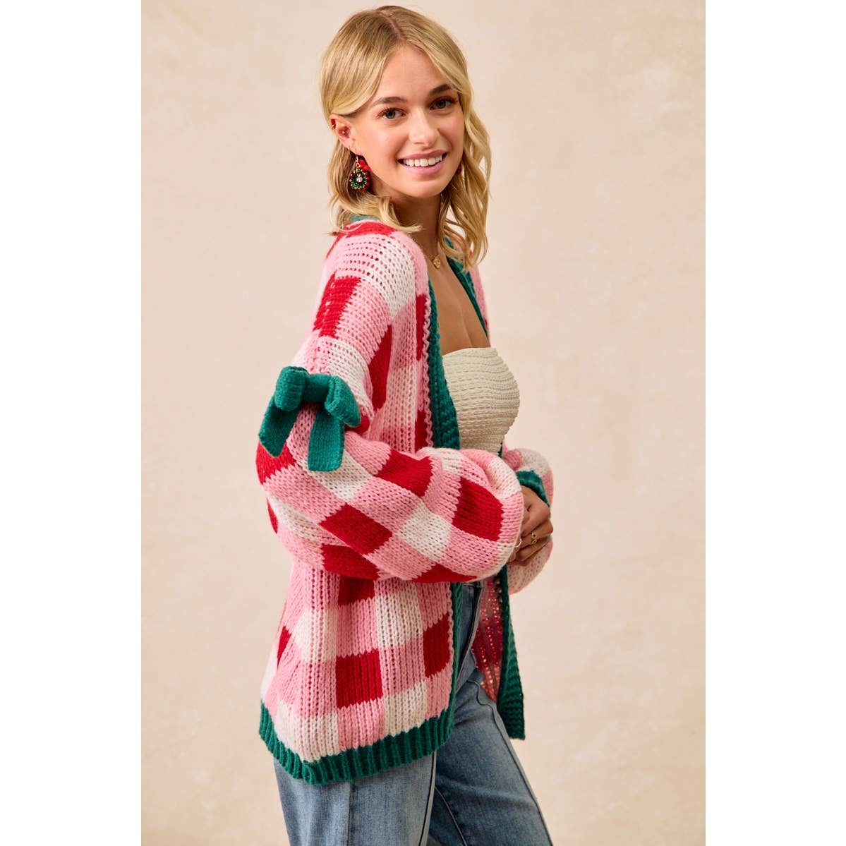 PRE-ORDER Christmas Cardigan Checkerboard