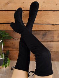 Round Block Heel Boots