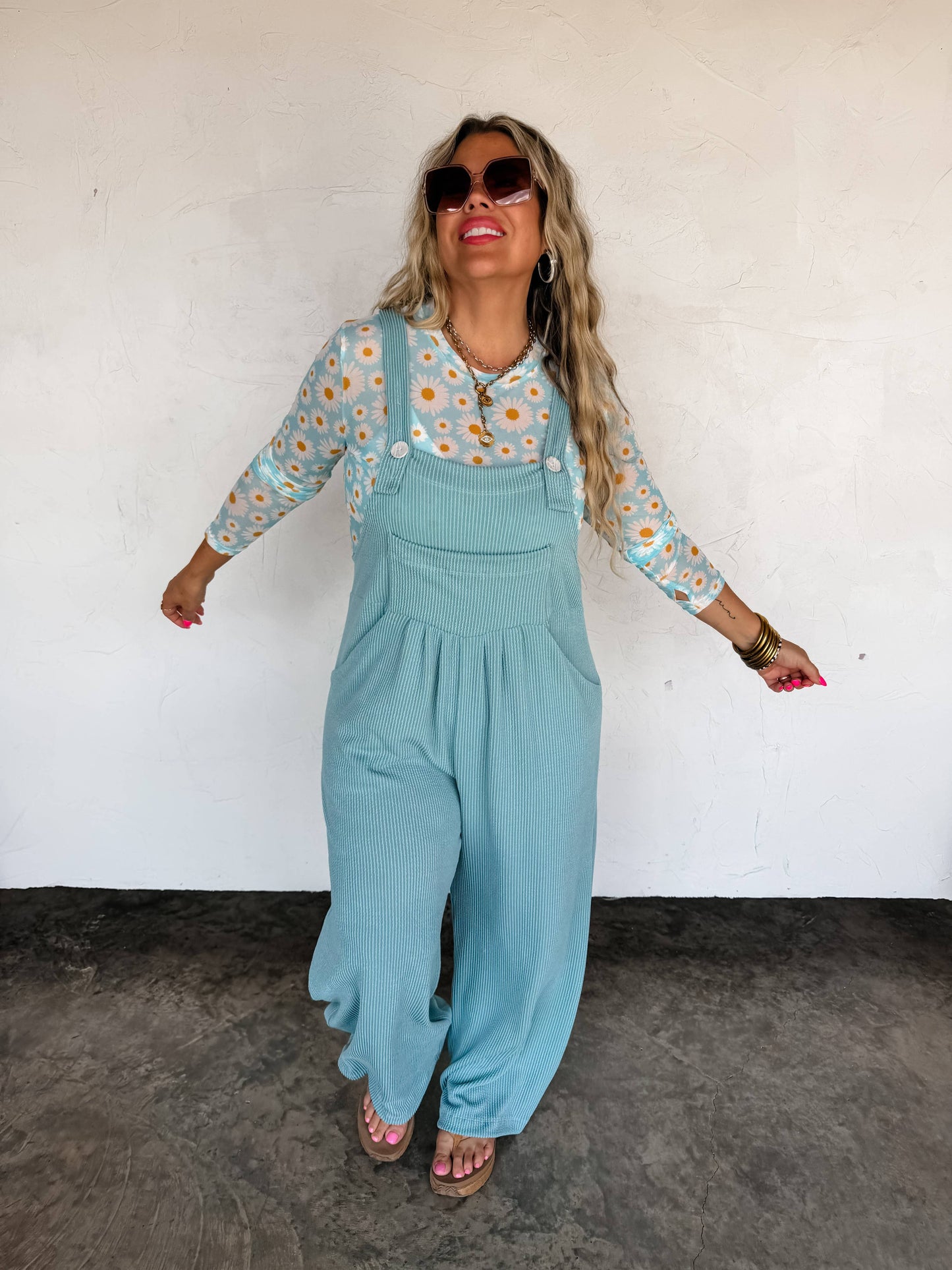 Spring Karli Boho Overalls With Pockets Adjustable Straps