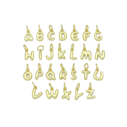 Bubble Alphabet Initial Charm