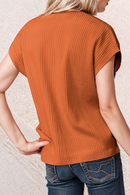 Pocket Ribbed Knit Sweater