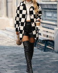 Hold That Thought Checkered Coat - MomGlow Boutique