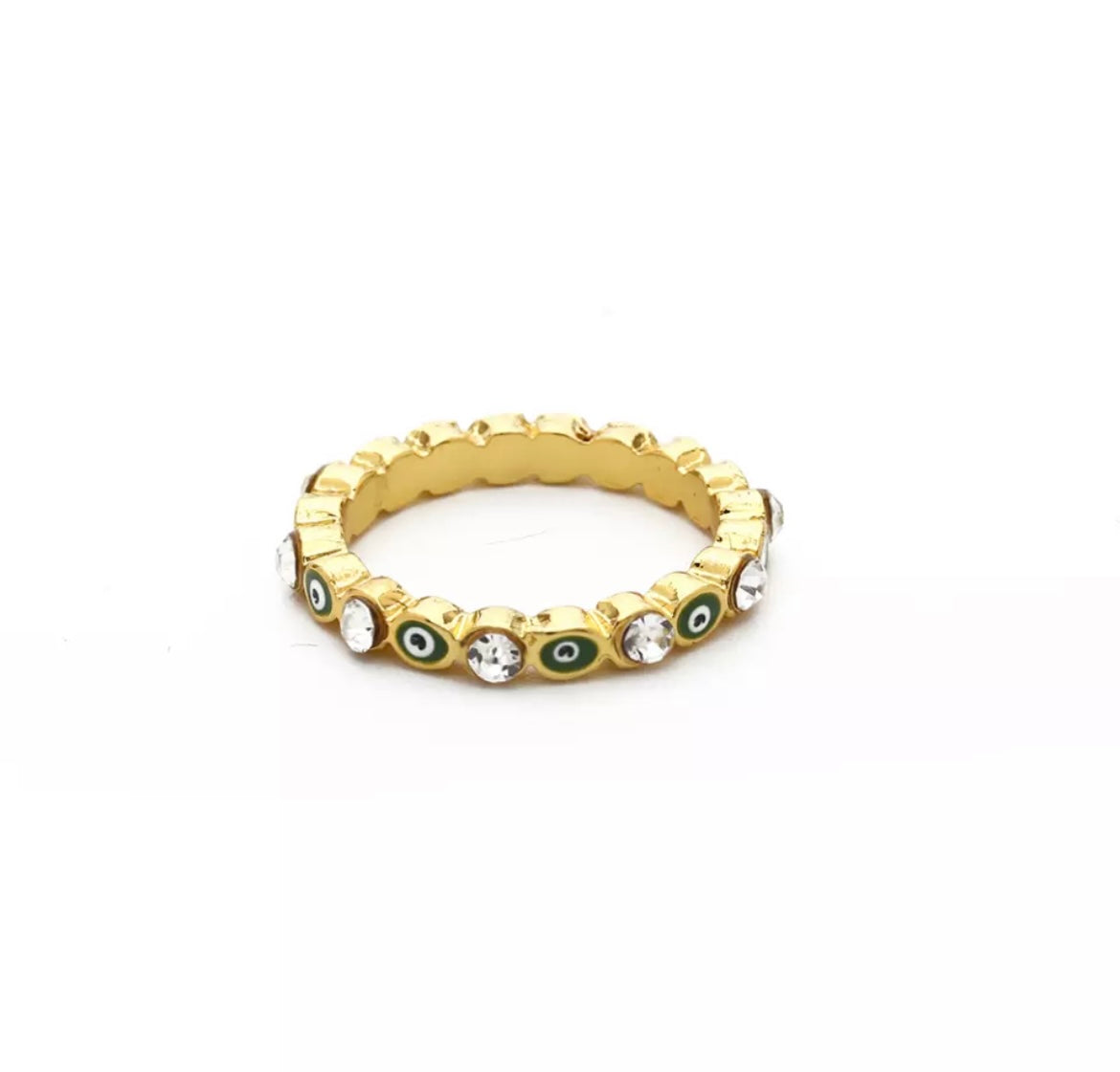 Selena Rainbow Eye Gold Ring - StarLight Boutique | Everyday Fashion for Every Body Type