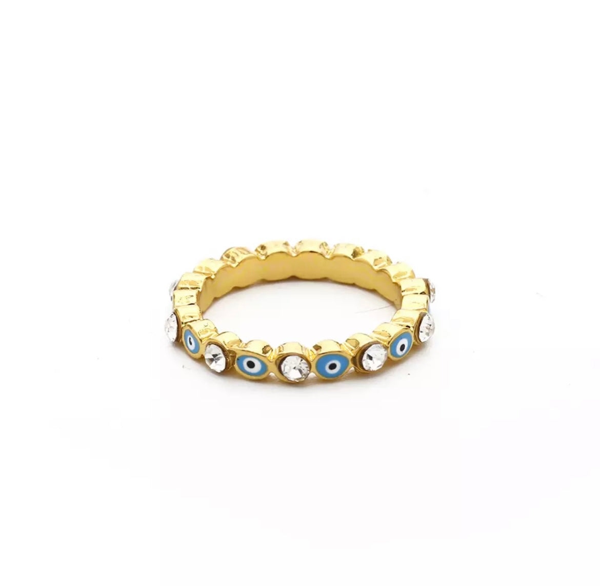 Selena Rainbow Eye Gold Ring - StarLight Boutique | Everyday Fashion for Every Body Type