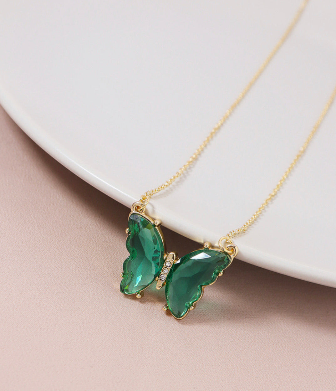 Green Butterfly Necklace - StarLight Boutique | Everyday Fashion for Every Body Type