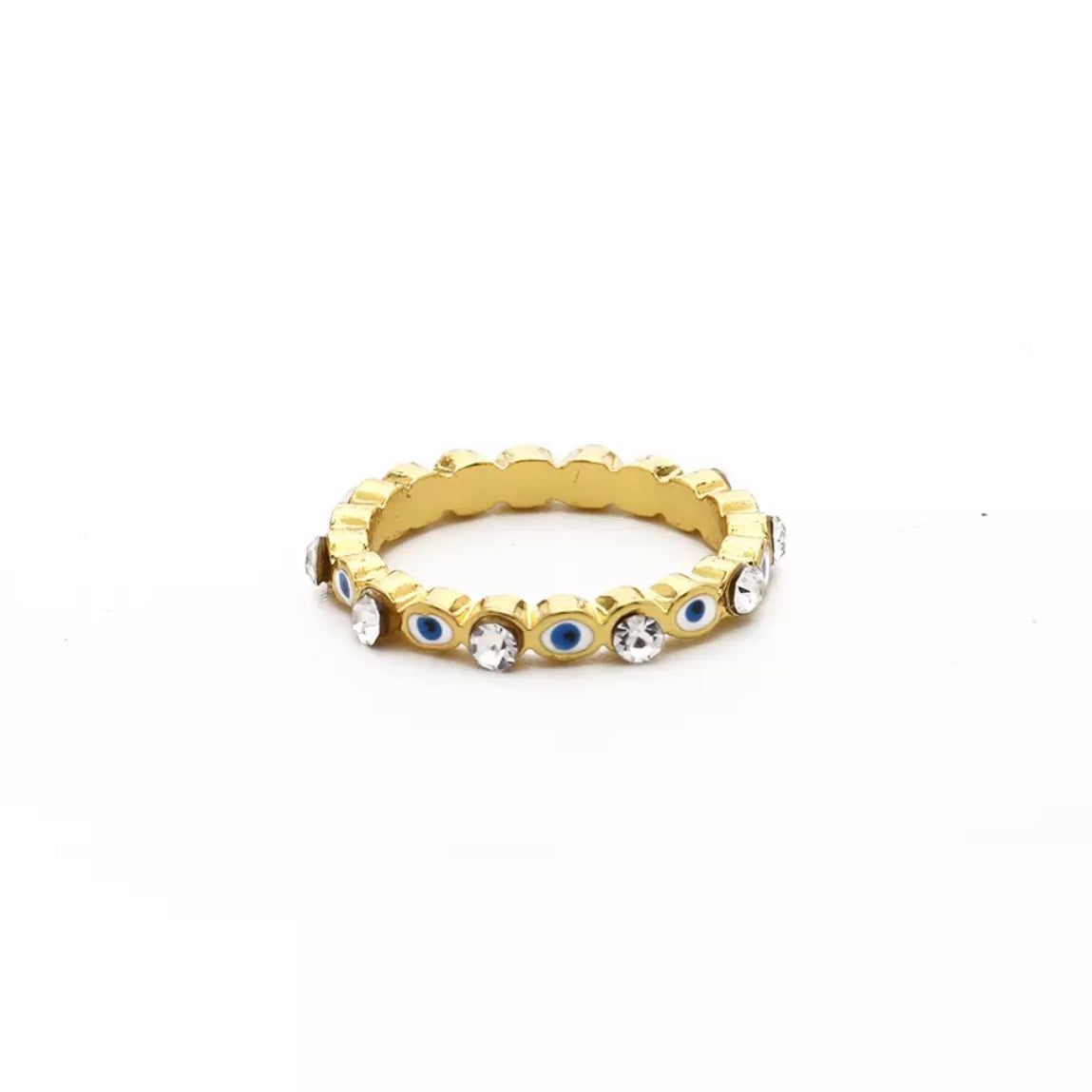 Selena Rainbow Eye Gold Ring - StarLight Boutique | Everyday Fashion for Every Body Type