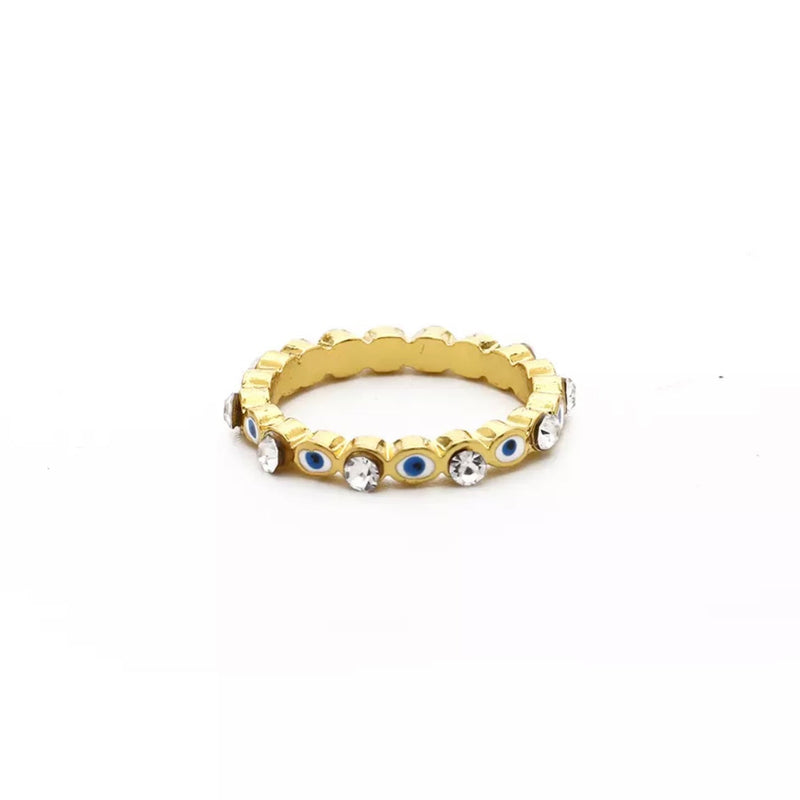 Selena Rainbow Eye Gold Ring